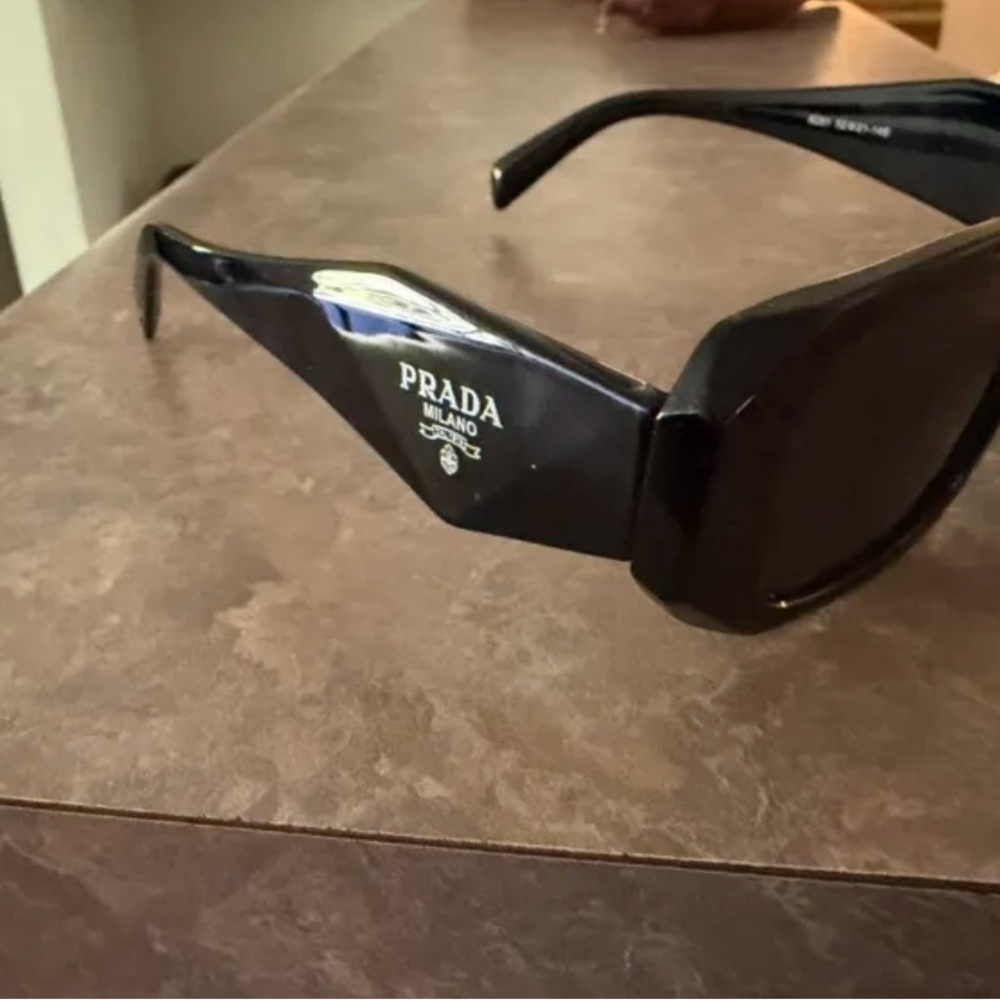 Prada Angular Black Sunglasses - Picture 4 of 9